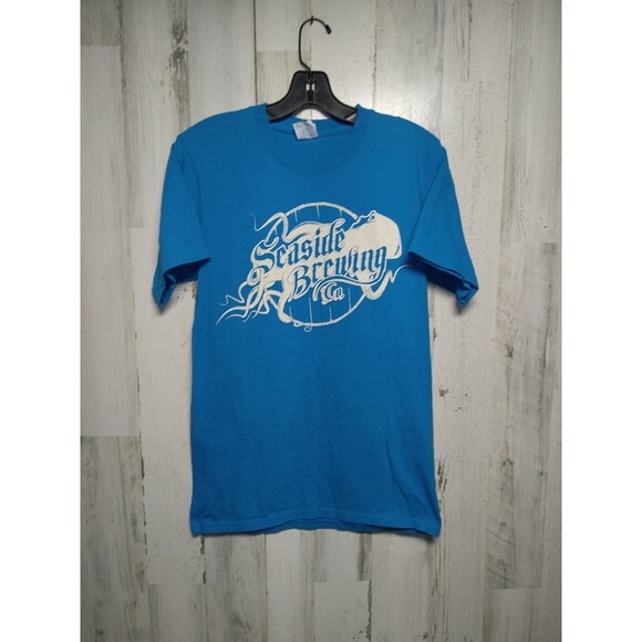 Seaside Brewing Mens Small Blue Tee Octopus - Picture 1 of 7